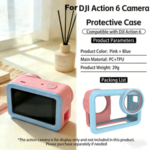 เคสซิลิโคนสำหรับกล้องแอคชั่น 6 พร้อมชุดฝาครอบเลนส์ ฝาครอบป้องกันสำหรับกล้องแอคชั่น 6 ของ DJI ฝาครอบป้องกันซิลิโคนสำหรับกล้องกีฬา - Product Image 3