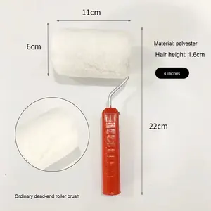 Vente en gros de 9 pouces mini brosse à rouleau éponge de peinture en laine à cheveux longs en polyester durable bricolage/industriel sans angle mort - Product Image 5