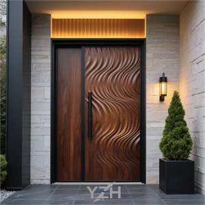 Ultima fabbrica di Design-vendita diretta case-porta d'ingresso ville <span class=keywords><strong>su</strong></span> <span class=keywords><strong>misura</strong></span>-porta d'ingresso in legno massello porta Pivot - Product Image 4