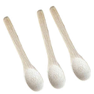 Spatule à crème pour le visage en bambou naturel avec logo personnalisé, écologique, jetable, bon marché, adaptée aux aliments, cuillère à crème glacée cosmétique - Product Image 6