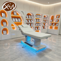 Table de massage électrique inclinable chauffante de luxe pour esthéticiennes, soins médicaux, esthétique, salon, spa, beauté, cils et visage