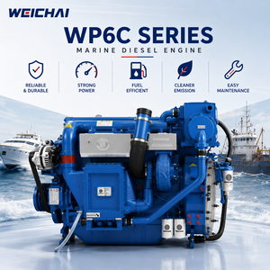 Moteur marin Weichai WP6C Série 6 cylindres <span class=keywords><strong>4</strong></span> temps 145 kW 2300 tr/min Moteur diesel principal pour bateau de pêche et navire de transport - Product Image 3