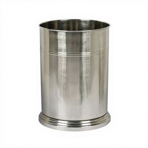 Poubelle métallique pour salle de bain, idéale pour hôtels et maisons, poubelle à poser au sol, poubelle ouverte en métal, bac à déchets - Product Image 1