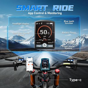 Bicicleta Eléctrica de Montaña eAhora Romeo Pro 3 2026, Neumáticos Anchos, Pantalla Inteligente Bluetooth, Bicicleta Eléctrica Todoterreno para Desplazamientos - Product Image 4
