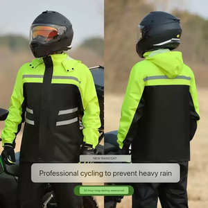 Imperméables de haute qualité pour hommes et femmes, combinaison de moto imperméable avec <span class=keywords><strong>pantalon</strong></span> de <span class=keywords><strong>pluie</strong></span> réfléchissant épaissi, vente en gros - Product Image 2