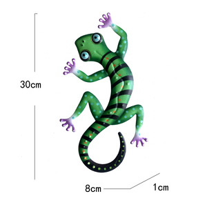 Conjunto de 5 Metal Gecko pared decoración arte Animal arte escultura colgar interior al aire libre para la casa - Product Image 6