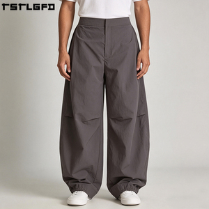 Pantalones de nailon personalizados, de peso ligero y resistente al agua, de pierna ancha, holgados, estilo Techwear, venta al por mayor a granel - Product Image 6