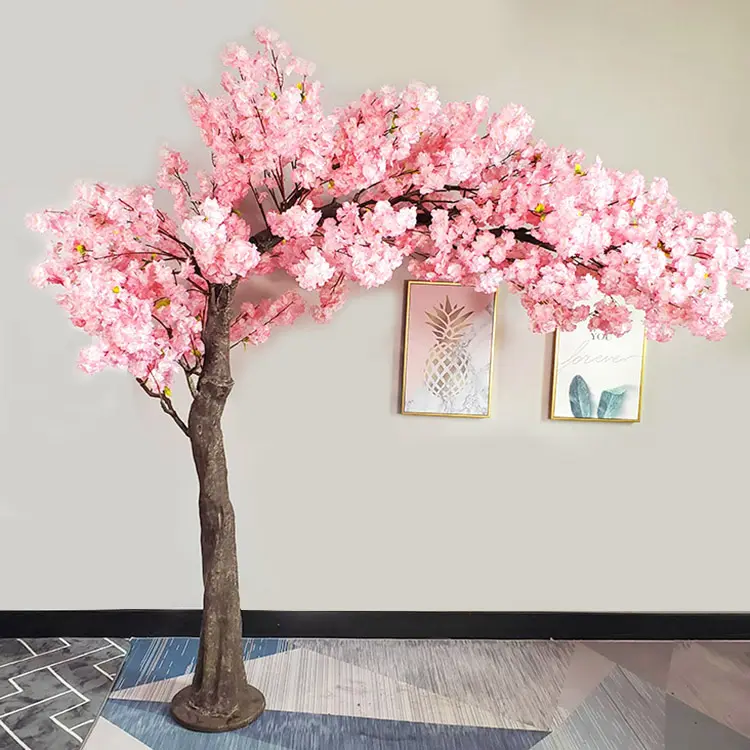 3 Meter High Custom Fiber-glass Fake Sakura Branches White Flowers Cherry Blossom Trees for Arch Wedding Decoration