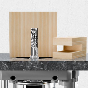 Vástago de <span class=keywords><strong>1</strong></span>/2 pulgadas TCT Mortising Up-Cut Spiral Solid Carbide CNC <span class=keywords><strong>Router</strong></span> Bits tres cuchillas 2 Cabezal de flauta para recortar y grabar - Product Image 4