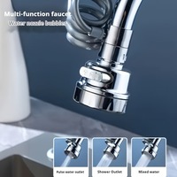 Robinet transfrontalier à double mode de sortie d'eau, intégré et dissimulé, avec tête de pulvérisation à bulles, extension de buse à aspiration magnétique et fonction anti-éclaboussures