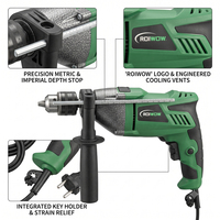 Taladro de Impacto Eléctrico Profesional de 950W, 13mm 1/2'', Velocidad Variable, Herramienta Eléctrica con Cable, Taladro Manual para Acero y Madera