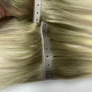 Extension per <span class=keywords><strong>Capelli</strong></span> Cinesi di Alta Qualità in PU, Trama Invisibile con Foro a Farfalla, Doppio Filamento, Colore <span class=keywords><strong>Biondo</strong></span>, <span class=keywords><strong>Capelli</strong></span> Umani Selezionati a Mano - Product Image 5