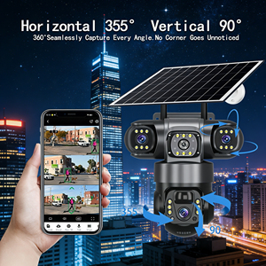 Cámara IP 4G YANX de 3 Lentes, HD 12MP 6K, CCTV para Exteriores, Impermeable, Visión Nocturna, Bidireccional, PTZ, Seguimiento Móvil, V380 PRO, Cámara Solar en la Nube - Product Image 4