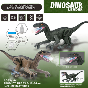 Giocattoli Lucky Toys per Bambini, Vendita Calda, Giocattolo Dinosauro Velociraptor Telecomandato Aggiornato con Luce Indicatrice, Funzioni di Inseguimento, Spruzzo e Ruggito - Product Image 2