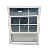 Ventana Moderna de Doble Vidrio Aislante, con Rotura de Puente Térmico, de Estilo Europeo, en PVC, de Doble Hoja Vertical Deslizante, Insonorizada y Duradera