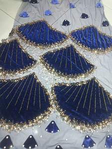 Прекрасный качество модное свадебное платье свадебное кружевное ткань вышивка бисером - Product Image 2