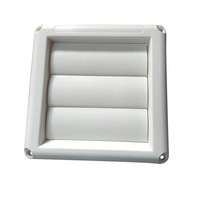 Grille de ventilation murale extérieure en plastique anti-insectes avec diffuseur à grille métallique pour système de ventilation HVAC mural