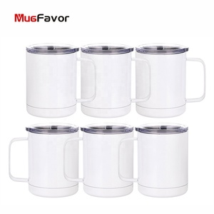 MugFavor sublimación 10oz 300ml taza de café blanca de acero inoxidable Linda gran oferta taza de Camping taza de viaje personalizada con tapa sin BPA - Product Image 1