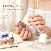 Vernis à ongles à paillettes haute pigmentation KUDAN 20Y, séchage rapide en 60 secondes, brillant, CPNP HALAL ISO22716, vente en gros OEM, faible MOQ