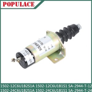 Solenoide de Parada 1502-12/24C6U1B2S1A para Generador Diésel, 12V 24V, Modelo de Acero SA-2944-T-12/24 - Product Image 2
