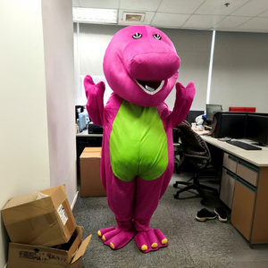 Disfraz de Mascota de <span class=keywords><strong>Barney</strong></span> el <span class=keywords><strong>Dinosaurio</strong></span>, Personaje de Dibujos Animados en Venta Caliente para Adultos - Product Image 1