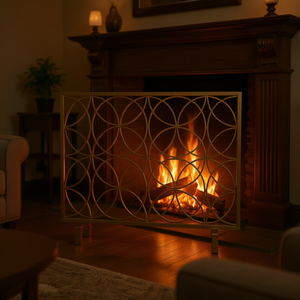 Rejilla para Chimenea Rectangular de Metal con Acabado de Lujo, Accesorio para Chimenea - Product Image 2