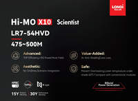 Panneaux solaires monocristallins bifaciaux à double vitrage de type N à haute efficacité Longi Hi-MO X10 Scientist 500 Watt 500W