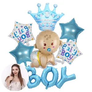 Ballons en film d'aluminium Angel Baby pour les décorations de fête prénatale et d'anniversaire.