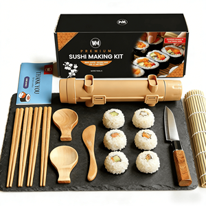 Kit para Hacer <span class=keywords><strong>Sushi</strong></span> de Bambú Addreen para Principiantes, Kit Completo para Enrollar <span class=keywords><strong>Sushi</strong></span> con Estera Bazooka y Cuchillo - Product Image 2
