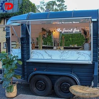 YD chine Vintage camion de crème glacée chariots de nourriture rue café camion Hot Dog Stand cheval remorque remorque de nourriture avec entièrement équipé