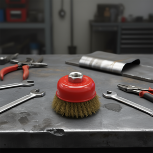 Brosse métallique en fil de fer TTAKE M14 abrasive pour le polissage des métaux - Product Image 3