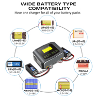 Chargeur rapide HTRC RC Balance C6x2 DUO DC 240W 10A pour batteries LiPo/LiFe/Lilon/LiHV/NiCd/NiMh/Pb intelligentes, matériau ignifuge pour PC