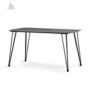 Noir blanc laque mdf environnemental mat carré <span class=keywords><strong>table</strong></span> à manger - Product Image 1