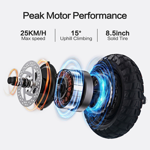 Patinete Eléctrico Plegable Personalizado para Adultos, 8.5 Pulgadas, Dos Ruedas, Motor de 350W, Portátil, Autoequilibrado, QK-S03, Largo Alcance - Product Image 4