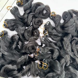 ผมต่อจากผมมนุษย์ผมหยิกสีดำธรรมชาติผมเป็นลอน - Product Image 1