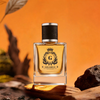 Flacon de parfum carré en gros d'usine avec pompe pulvérisatrice et couvercle en cuir, contenances plates vides de 50 ml et 100 ml, échantillon gratuit