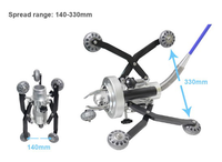 Caméra endoscopique industrielle haute définition IP68, éclairage LED rotatif à 360 degrés, caméra d'inspection de tuyaux portable de 9 pouces, 8X