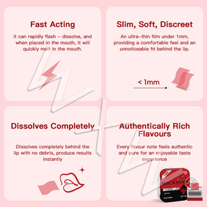 Bandes orales de racine de maca sans sucre de haute qualité à bas prix, film oral de maca à dissolution rapide, film oral mince pour la récupération d'énergie - Product Image 4