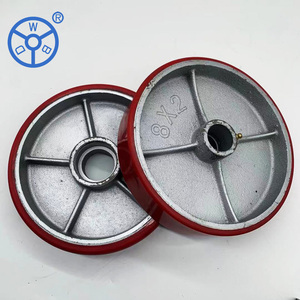 סיטונאי מחיר תעשייתי פוליאוריטן הידראולי מלגזה גלגלית פוליאוריתן pu גלגלי רולר - Product Image 3