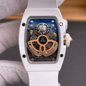 High-quality 0701 white ceramic full-diamond women's <b>watch</b>, mother-of-<b>pearl</b> dial, date display mechanical <b>watch</b> for dinner - Product Image 5