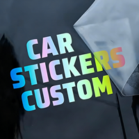 Autocollant de voiture en vinyle personnalisé, autocollant de pare-chocs, autocollant de voiture pour fenêtre de voiture, résistant à l'eau, résistant aux UV, design de logo 3D