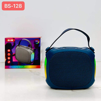 Haut-parleur portable sans fil en tissu BS-128 en gros avec fonctions radio FM/TF/USB/TWS, woofer stéréo, super basses et haut-parleur Bluetooth puissant