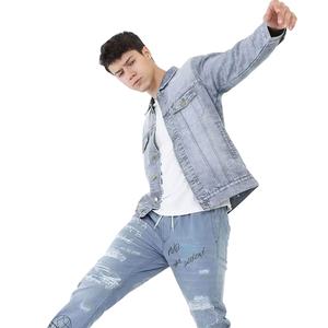 แจ็กเก็ตผ้าเดนิมสำหรับผู้ชายระบายอากาศได้ดีขนาดพิเศษแจ็กเก็ตยีนส์สำหรับผู้ชายผลิตในปากีสถานออกแบบโลโก้ได้ตามต้องการ - Product Image 6