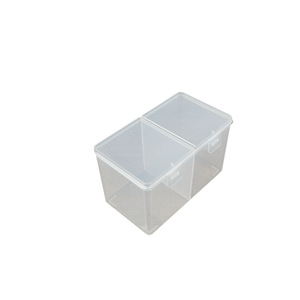Double Compartment Plastic Storage Box 12.6x7.1x7.5cm Square With Lid For Electronics Tools Parts Fishing Gear - Product Image 5
