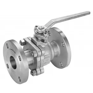 Class150 Stainless Steel 2-Piece Flange End Ball Valve A216 WCB CF8 / CF8M Manual Floating Type Ball Valve