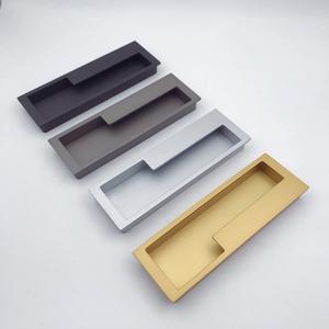 Tiradores de aluminio para muebles, venta directa al por mayor, superventas, novedad, cajón oculto único, armario, manija, cocina, dormitorio - Product Image 6