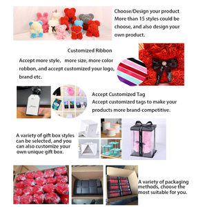 40cm gran oso en <span class=keywords><strong>rosas</strong></span> de goma oso de peluche con <span class=keywords><strong>rosas</strong></span> artificiales - Product Image 5