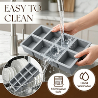 Moule à gâteau en silicone SILIKOLOVE Factory, 8 cavités en forme de cube, LFGB 100% qualité alimentaire, platine antiadhésif, sans BPA, pour mousse au chocolat