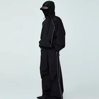 Nuevo Conjunto Deportivo de Dos Piezas, Chaqueta Cortavientos Oversize de Moda, Traje de Nylon para Correr, Reflectante, para Hombre