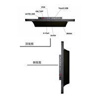 Xinliantimes New 43-Inch UHD 16:9 Curved Touch Monitor (Intellitouch) with DVI/D-SUB/USB/Serial Interfaces-Black Gaming Display